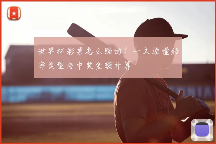 世界杯彩票怎么赔的?一文读懂赔率类型与中奖金额计算
